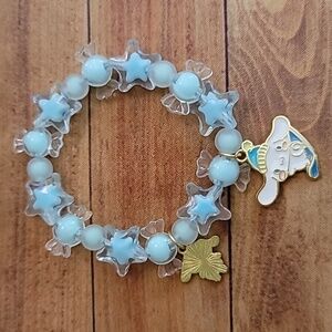 Cinnamoroll Star Candy Wrapper Baby Blue Resin Beaded Charm Elastic Bracelet